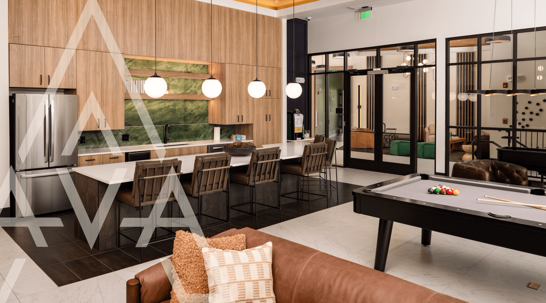 Luxury resident clubhouse at Ava Oakwood apartments in Gainesville, GA Luxury resident clubhouse at Ava Oakwood apartments in Gainesville, GA