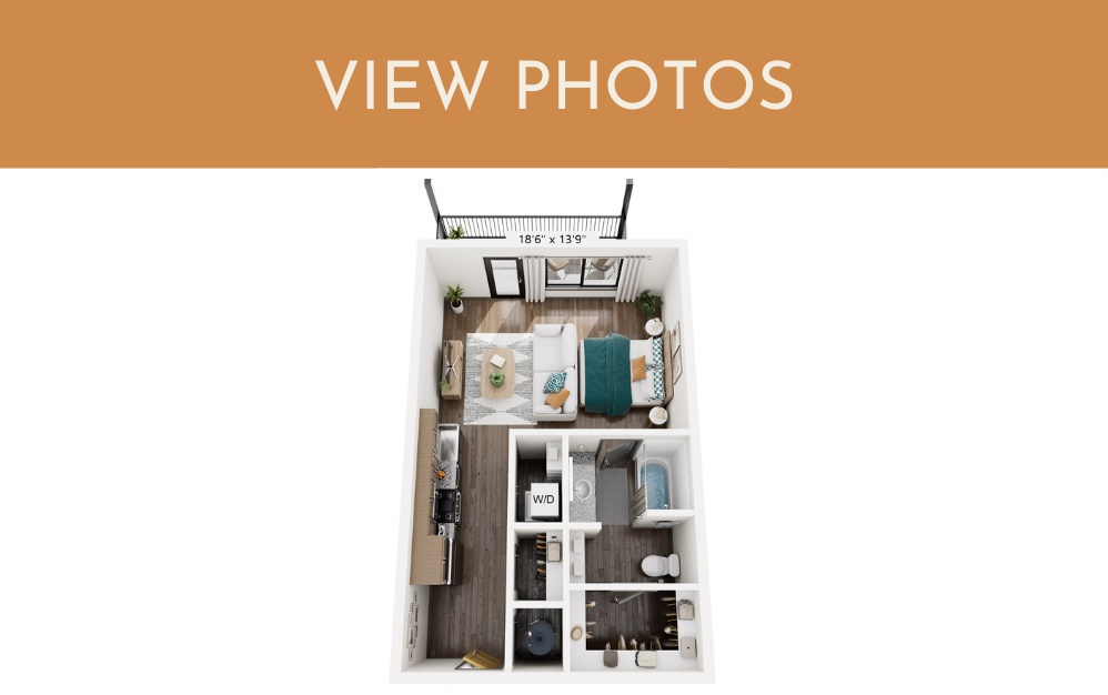 S2 - Studio floorplan layout with 1 bathroom and 581 square feet (Floorplan
)